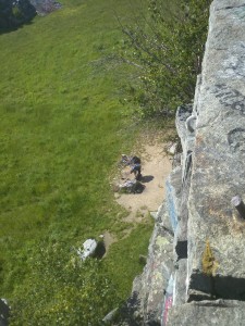 Looking down to our gear.