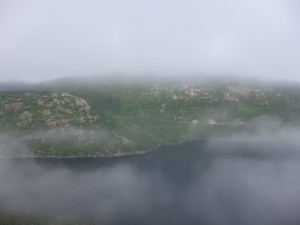 Fog on Jordan Pond Fog on Jordan Pond