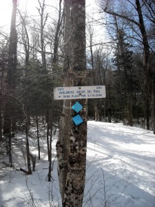 Trail head just past the Sherbe