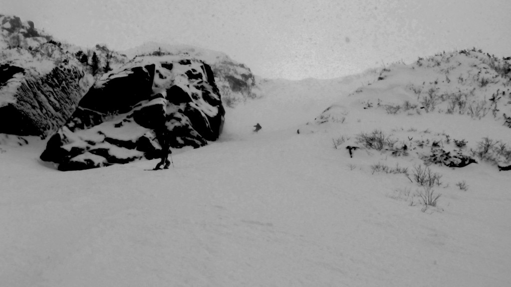 Rob emerging from the Chute