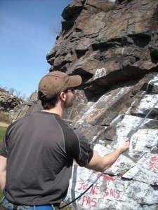 Belaying.