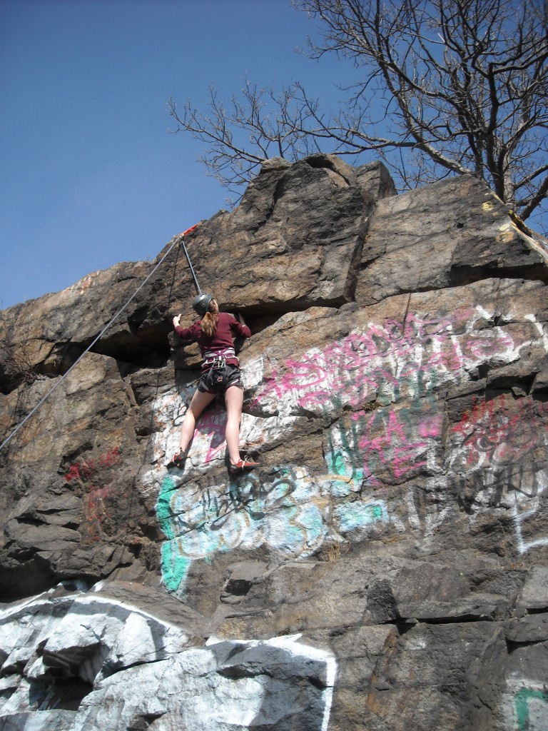 My sister on her first ever route!