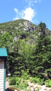 Looking back at Wildcat Looking back at Wildcat from the hut, one of a few AMC huts fed by spring water.