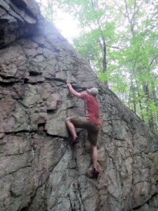 Bouldering action