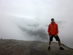 Posing in front of the spectacular view